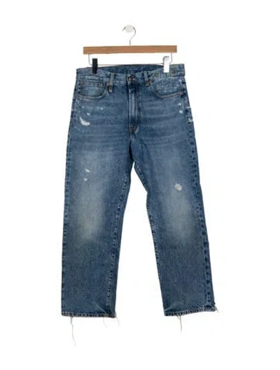 Pre-owned R13 High-rise Straight Leg Jeans In Blue