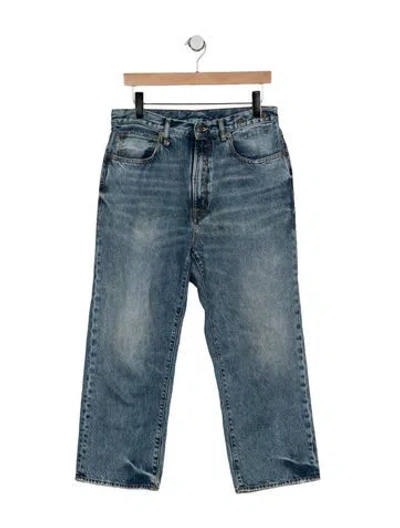Pre-owned R13 High-rise Straight Leg Jeans In Blue