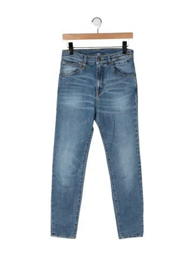 Pre-owned R13 High-rise Straight Leg Jeans In Blue