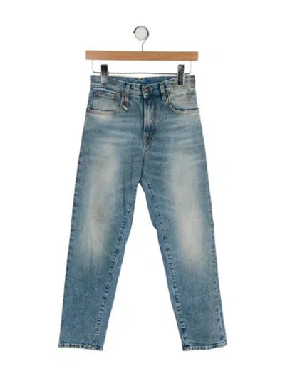 Pre-owned R13 High-rise Straight Leg Jeans In Blue