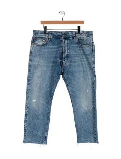 Pre-owned R13 High-rise Straight Leg Jeans In Blue