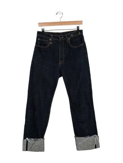 Pre-owned R13 High-rise Straight Leg Jeans In Blue