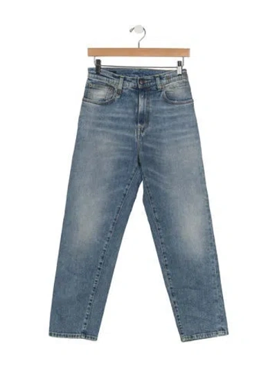 Pre-owned R13 High-rise Straight Leg Jeans In Blue