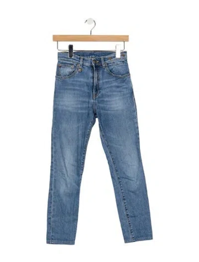 Pre-owned R13 High-rise Straight Leg Jeans In Blue