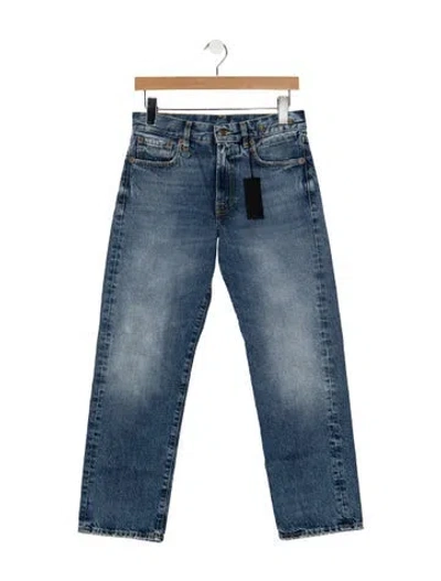 Pre-owned R13 High-rise Straight Leg Jeans In Blue