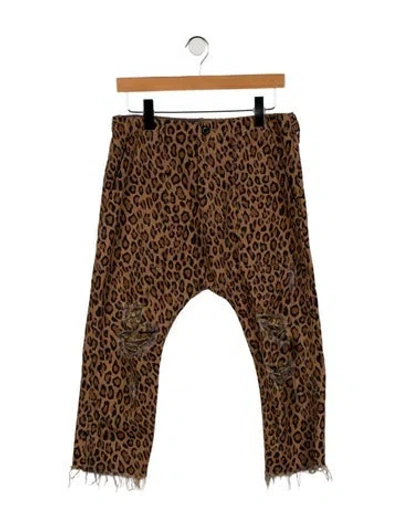 Pre-owned R13 High-rise Straight Leg Jeans In Brown