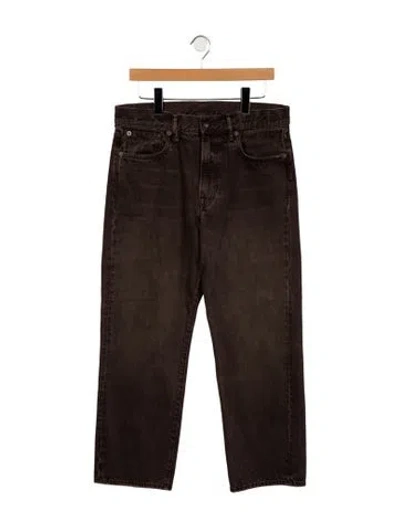 Pre-owned R13 High-rise Straight Leg Jeans In Brown