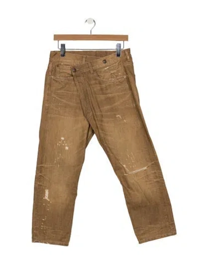 Pre-owned R13 High-rise Straight Leg Jeans In Brown