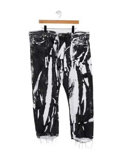 Pre-owned R13 High-rise Straight Leg Jeans In Gray