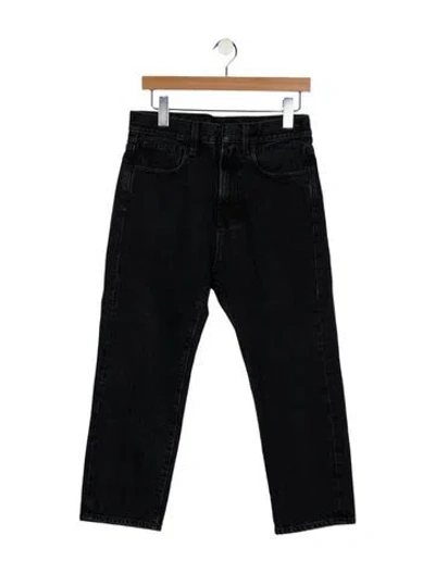 Pre-owned R13 High-rise Straight Leg Jeans In Gray