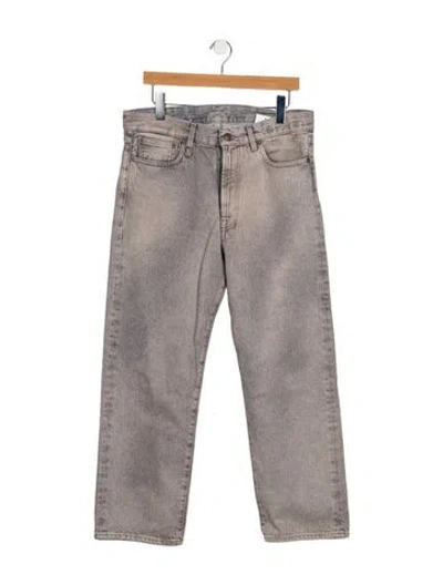 Pre-owned R13 High-rise Straight Leg Jeans In Gray