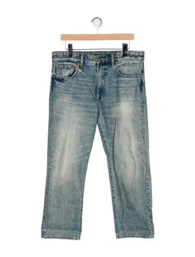 Pre-owned R13 High-rise Straight Leg Jeans In Green