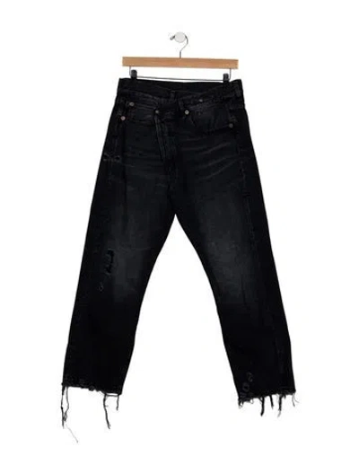 Pre-owned R13 High-rise Straight Leg Jeans In Grey