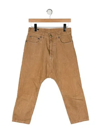 Pre-owned R13 High-rise Straight Leg Jeans In Neutral
