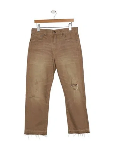 Pre-owned R13 High-rise Straight Leg Jeans In Neutral