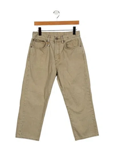 Pre-owned R13 High-rise Straight Leg Jeans In Neutral