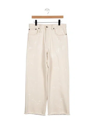 Pre-owned R13 High-rise Straight Leg Jeans In Neutrals