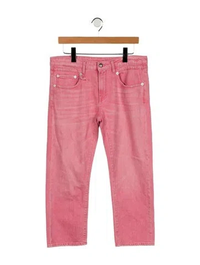 Pre-owned R13 High-rise Straight Leg Jeans In Pink