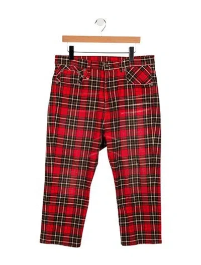 Pre-owned R13 High-rise Straight Leg Jeans In Red