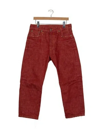 Pre-owned R13 High-rise Straight Leg Jeans In Red