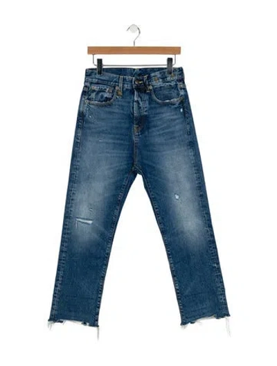 Pre-owned R13 High-rise Straight Leg Jeans W/ Tags In Blue