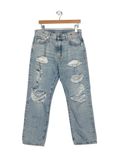 Pre-owned R13 High-rise Straight Leg Jeans W/ Tags In Blue