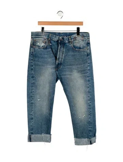 Pre-owned R13 High-rise Straight Leg Jeans W/ Tags In Blue