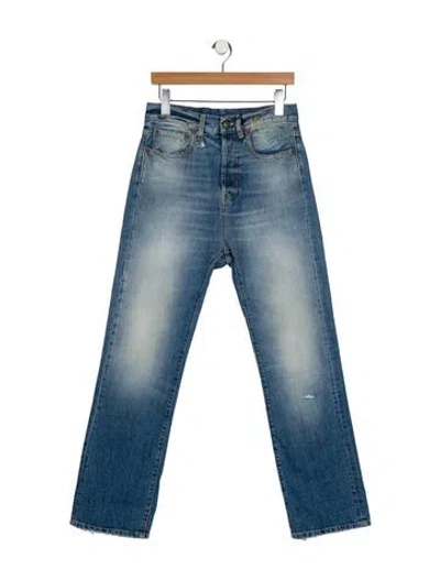 Pre-owned R13 High-rise Straight Leg Jeans W/ Tags In Blue