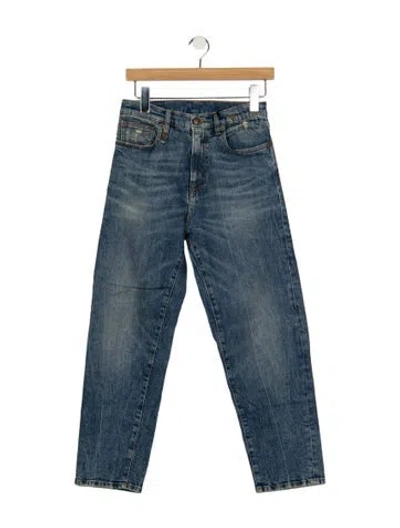 Pre-owned R13 High-rise Straight Leg Jeans W/ Tags In Blue