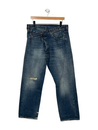 Pre-owned R13 High-rise Straight Leg Jeans W/ Tags In Blue