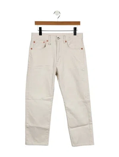 Pre-owned R13 High-rise Straight Leg Jeans In White