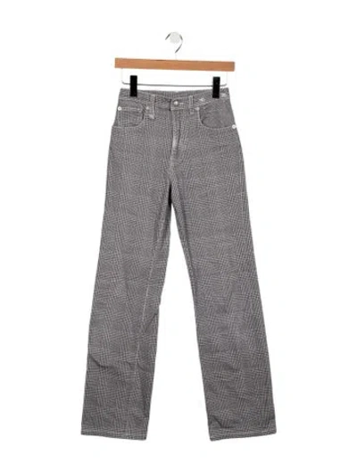 Pre-owned R13 High-rise Straight Leg Jeans In White