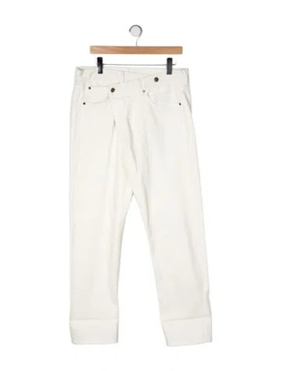Pre-owned R13 High-rise Straight Leg Jeans In Yellow