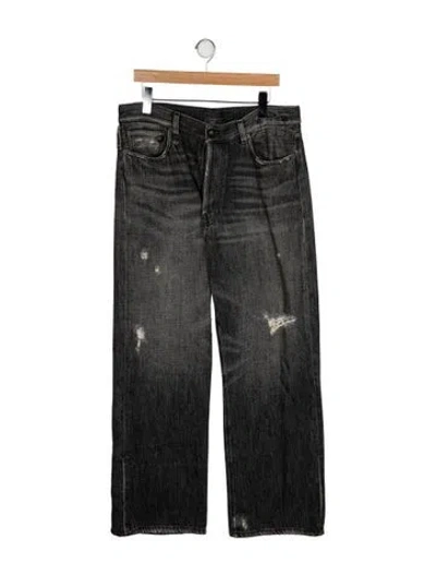 Pre-owned R13 High-rise Wide Leg Jeans In Black