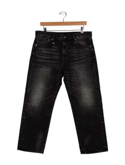 Pre-owned R13 High-rise Wide Leg Jeans In Black