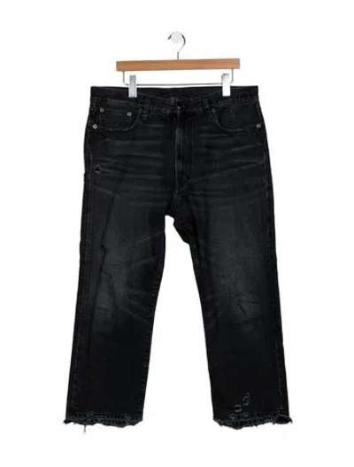 Pre-owned R13 High-rise Wide Leg Jeans In Black