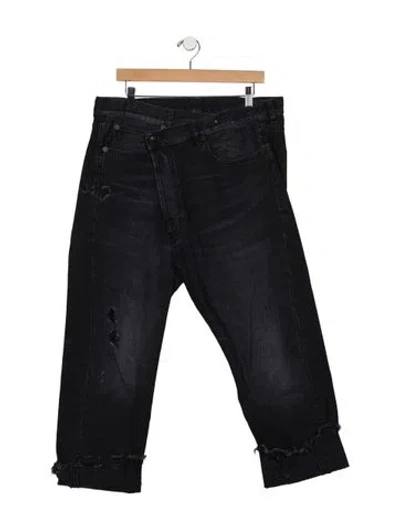 Pre-owned R13 High-rise Wide Leg Jeans In Black
