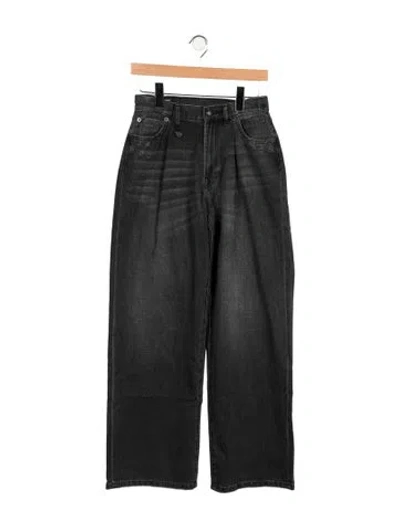 Pre-owned R13 High-rise Wide Leg Jeans In Black