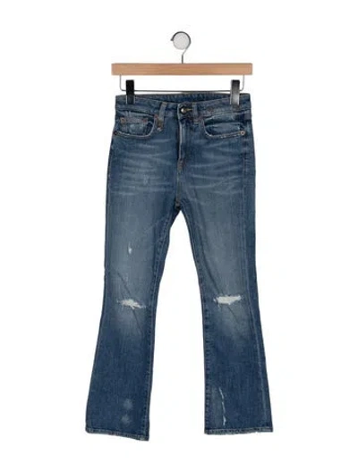 Pre-owned R13 High-rise Wide Leg Jeans In Blue