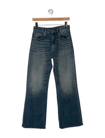 Pre-owned R13 High-rise Wide Leg Jeans In Blue