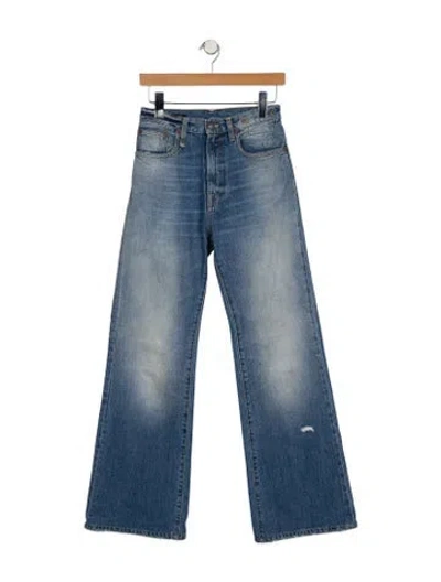 Pre-owned R13 High-rise Wide Leg Jeans In Blue