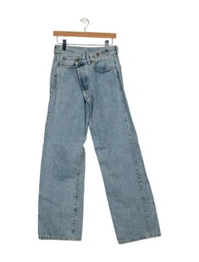 Pre-owned R13 High-rise Wide Leg Jeans In Blue