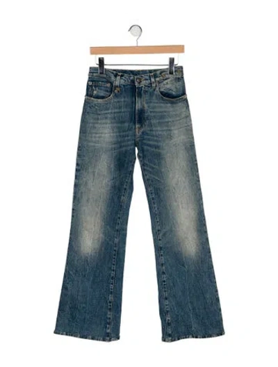 Pre-owned R13 High-rise Wide Leg Jeans In Blue