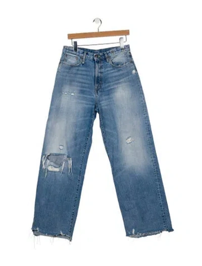 Pre-owned R13 High-rise Wide Leg Jeans In Blue