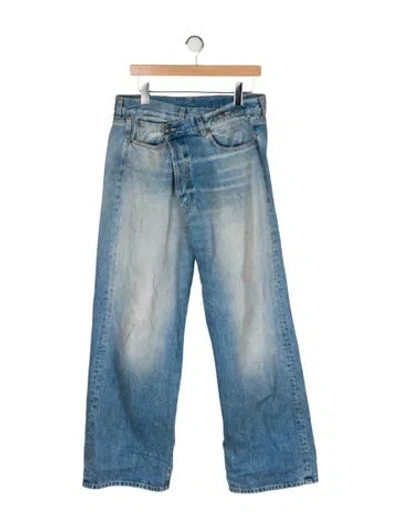 Pre-owned R13 High-rise Wide Leg Jeans In Blue