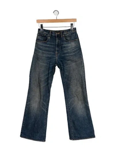 Pre-owned R13 High-rise Wide Leg Jeans In Blue