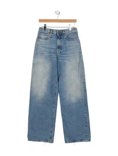 Pre-owned R13 High-rise Wide Leg Jeans In Blue