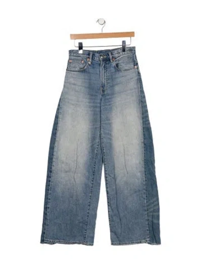 Pre-owned R13 High-rise Wide Leg Jeans In Blue