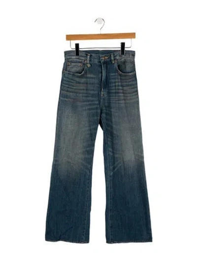 Pre-owned R13 High-rise Wide Leg Jeans In Blue