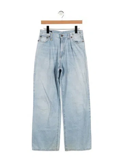Pre-owned R13 High-rise Wide Leg Jeans In Blue